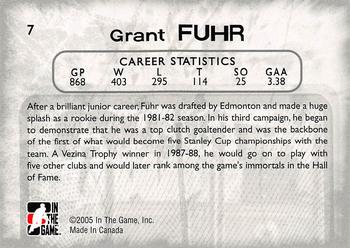2005-06 In The Game Between the Pipes #7 Grant Fuhr Back
