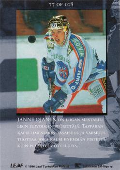 1995-96 Leaf Sisu Limited (Finnish) #77 Janne Ojanen Back