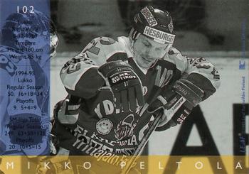 1995-96 Leaf Sisu SM-Liiga (Finnish) #102 Mikko Peltola Back