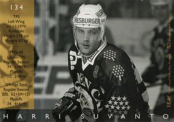 1995-96 Leaf Sisu SM-Liiga (Finnish) #134 Harri Suvanto Back