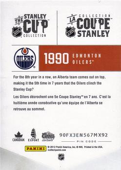 2012 Panini Molson Stanley Cup Collection #NNO 1990 Back