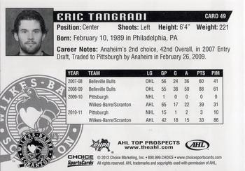 2011-12 Choice AHL Top Prospects #49 Eric Tangradi Back