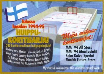Retro Saku Koivu #11 Team Finland Hockey Jersey Custom Name Embroidered  Blue