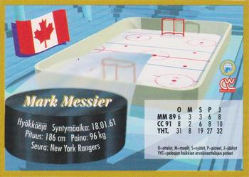 1995 Semic Ice Hockey (Finnish) #97 Mark Messier Back