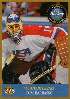 1995 Semic Ice Hockey (Finnish) #215 Tom Barrasso Front