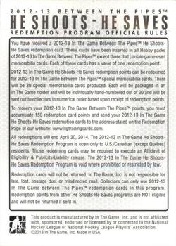 2012-13 In The Game Between The Pipes - He Shoots He Saves Redemption #MAF8 Marc-Andre Fleury Back