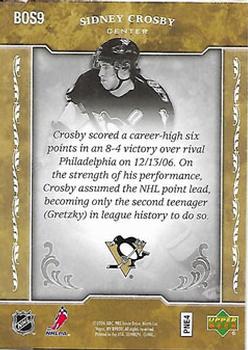 2006-07 Upper Deck - Biography of a Season #BOS9 Sidney Crosby Back