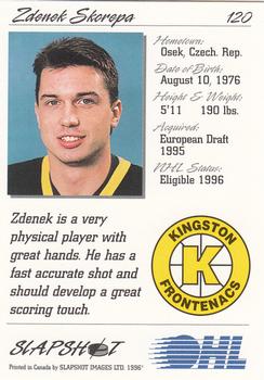 1995-96 Slapshot OHL #120 Zdenek Skorepa Back