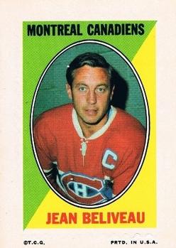 1970-71 Topps - Sticker Stamps #NNO Jean Beliveau Front