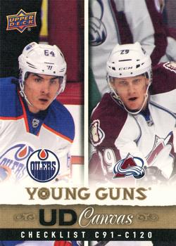 2013-14 Upper Deck - UD Canvas #C120 Young Guns Checklist (Nail Yakupov / Nathan MacKinnon) Front