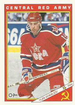 1991-92 O-Pee-Chee - Sharks & Russians Inserts #16R Yuri Khmiliov Front