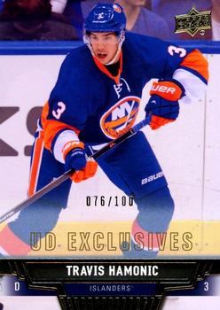 2013-14 Upper Deck - UD Exclusives #430 Travis Hamonic Front