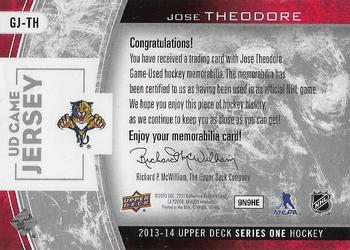 2013-14 Upper Deck - UD Game Jerseys #GJ-TH Jose Theodore Back