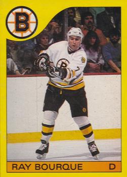 1985-86 O-Pee-Chee - Box Bottoms #B Ray Bourque Front