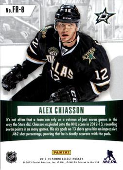2013-14 Panini Select - Fire on Ice Rookies #FR-8 Alex Chiasson Back