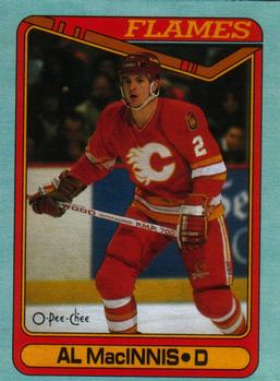 1990-91 O-Pee-Chee - Box Bottoms #H Al MacInnis Front