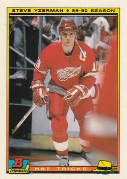 1990-91 Bowman - Hat Tricks #5 Steve Yzerman Front