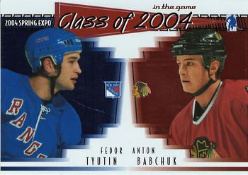 2003-04 In The Game Action - Spring Expo Class of 2004 #6 Fedor Tyutin / Anton Babchuk Front