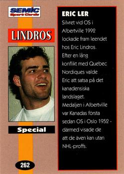 1995 Semic Globe VM (Swedish) #262 Eric Lindros Back