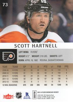 2013-14 Fleer Showcase #73 Scott Hartnell Back