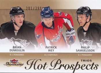 2013-14 Fleer Showcase #110 Brian Dumoulin / Patrick Wey / Philip Samuelsson Front