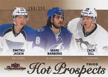 2013-14 Fleer Showcase #119 Dmitrij Jaskin / Mark Barberio / Zach Sill Front