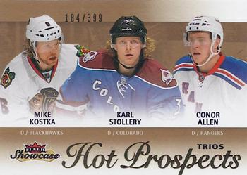 2013-14 Fleer Showcase #121 Mike Kostka / Karl Stollery / Conor Allen Front