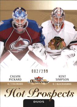 2013-14 Fleer Showcase #129 Calvin Pickard / Kent Simpson Front