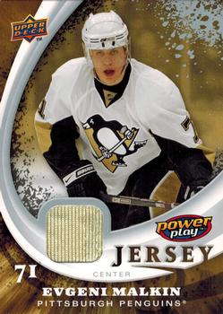 2008-09 Upper Deck Power Play Box Set - Power Play Jerseys #PP-EM Evgeni Malkin Front