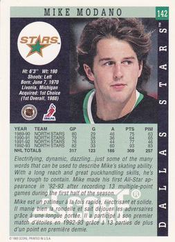 1993-94 Score Canadian #142 Mike Modano Back