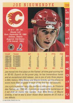 1993-94 Score Canadian #199 Joe Nieuwendyk Back