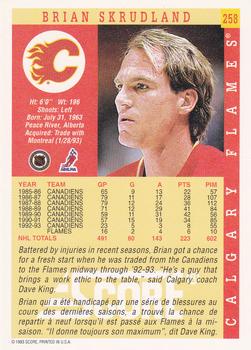 1993-94 Score Canadian #258 Brian Skrudland Back