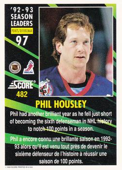 1993-94 Score Canadian #482 Phil Housley Back