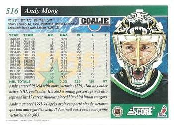 1993-94 Score Canadian #516 Andy Moog Back