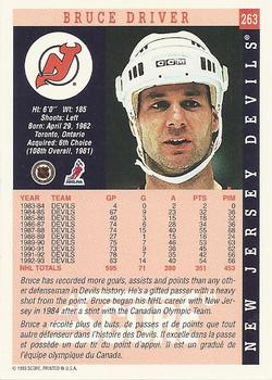 1993-94 Score Canadian #263 Bruce Driver Back