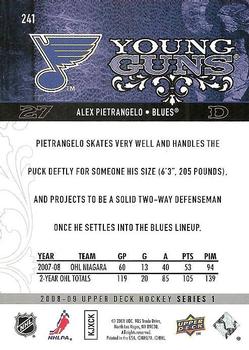 2008-09 Upper Deck #241 Alex Pietrangelo Back