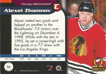 1998-99 Pacific Omega #56 Alexei Zhamnov Back