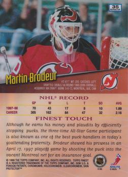 1998-99 Finest - Refractors #35 Martin Brodeur Back