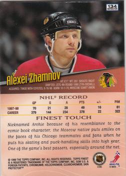 1998-99 Finest - Refractors #134 Alexei Zhamnov Back