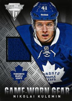 2013-14 Panini Titanium - Game Worn Gear #GG-NKU Nikolai Kulemin Front