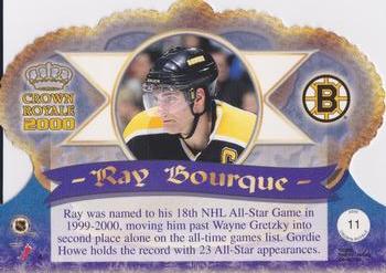 1999-00 Pacific Crown Royale #11 Ray Bourque Back