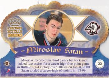 1999-00 Pacific Crown Royale #20 Miroslav Satan Back
