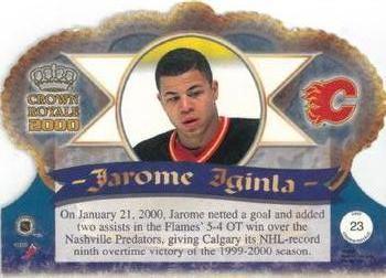 1999-00 Pacific Crown Royale #23 Jarome Iginla Back