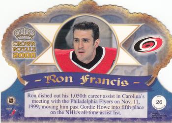 1999-00 Pacific Crown Royale #26 Ron Francis Back