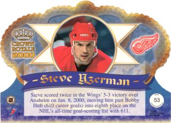 1999-00 Pacific Crown Royale #53 Steve Yzerman Back