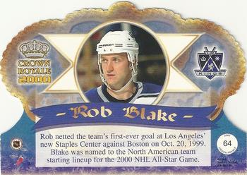 1999-00 Pacific Crown Royale #64 Rob Blake Back