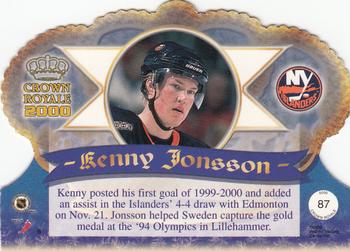 1999-00 Pacific Crown Royale #87 Kenny Jonsson Back