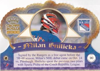 1999-00 Pacific Crown Royale #90 Milan Hnilicka Back