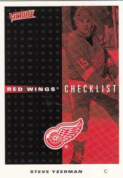 1999-00 Upper Deck Victory #96 Red Wings Checklist Front