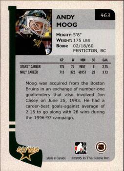 2004-05 In The Game Franchises Update #463 Andy Moog Back